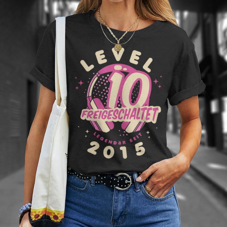 Level 10 Years Girl's Birthday Gamer Girl Gamer 2015 T-Shirt Geschenke für Sie