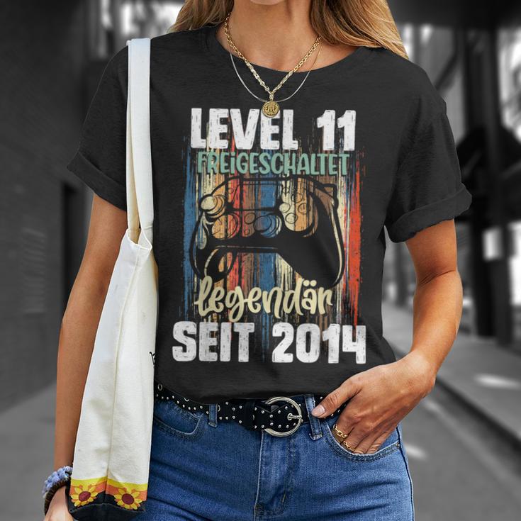 Level 11 Years Birthday Boy Gamer Since 2014 T-Shirt Geschenke für Sie