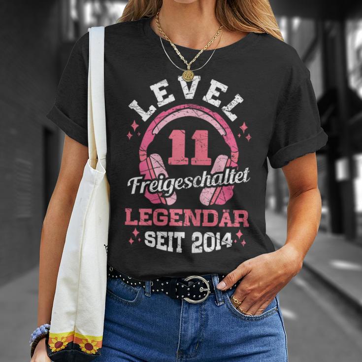 Level 11 Years Girl's Birthday Gamer Girl Gamer 2014 T-Shirt Geschenke für Sie