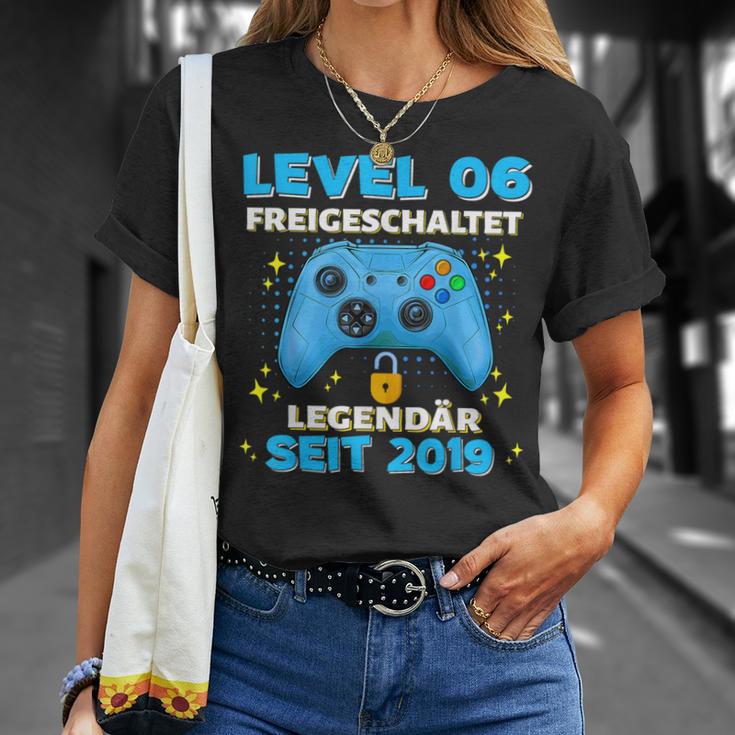 Level 6 Jahre Geburtstags Junge Gamer 2019 Geburtstag T-Shirt Geschenke für Sie