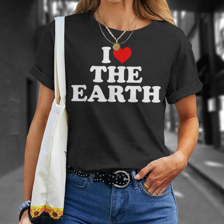 I Love The Earth Heart Environmental Alist T-Shirt Geschenke für Sie