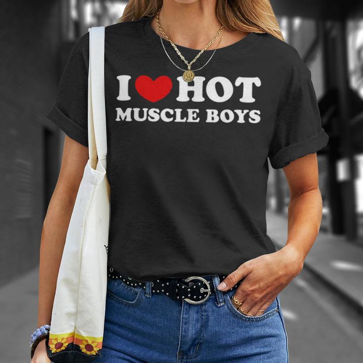 I Love Hot Muscle Boys I Love Hot Muscle Boys T-Shirt Geschenke für Sie