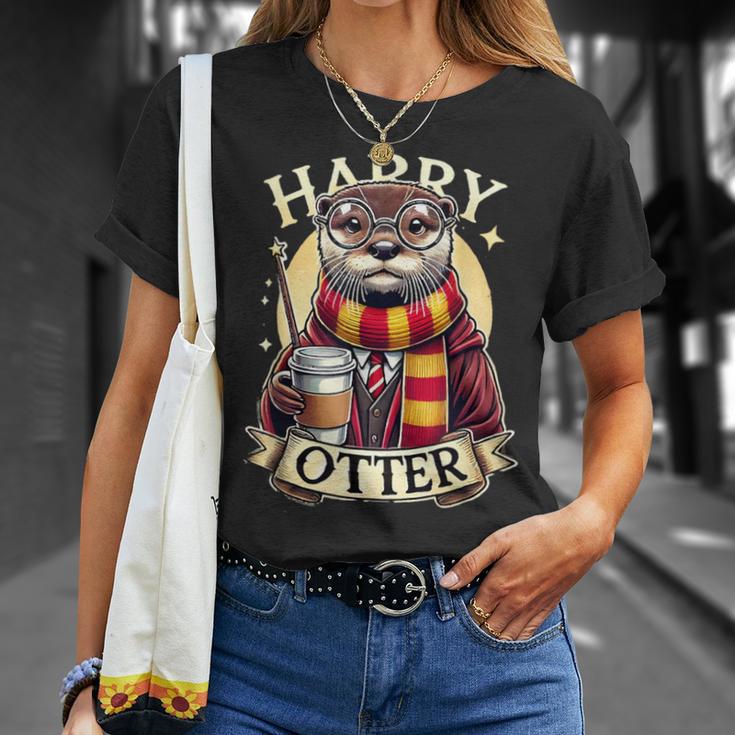 Lustiger Harry Otter Coffee Drinking T-Shirt Geschenke für Sie