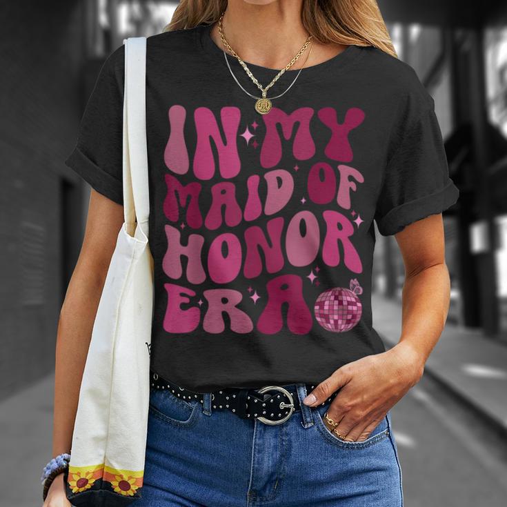 In My Maid Of Honor Era Groovy Wedding & Bridal Shower Bride T-Shirt Geschenke für Sie