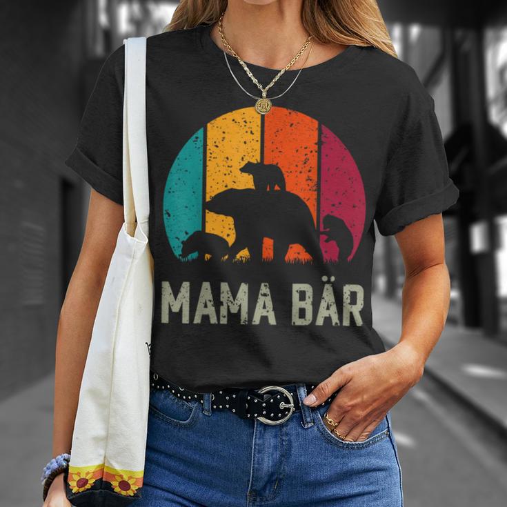 Mama Bear 3 Children Mother's Day Mother Women's T-Shirt Geschenke für Sie