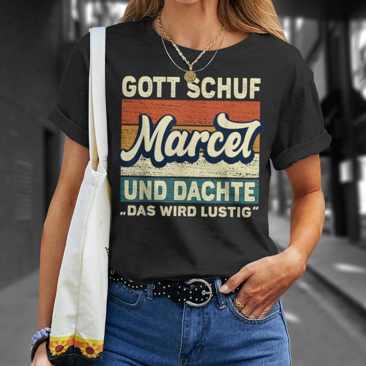 Marcel Name Saying Gott Schuf Marcel T-Shirt Geschenke für Sie