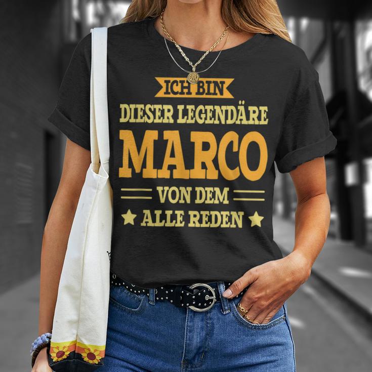 Marco With First Name Slogan T-Shirt Geschenke für Sie