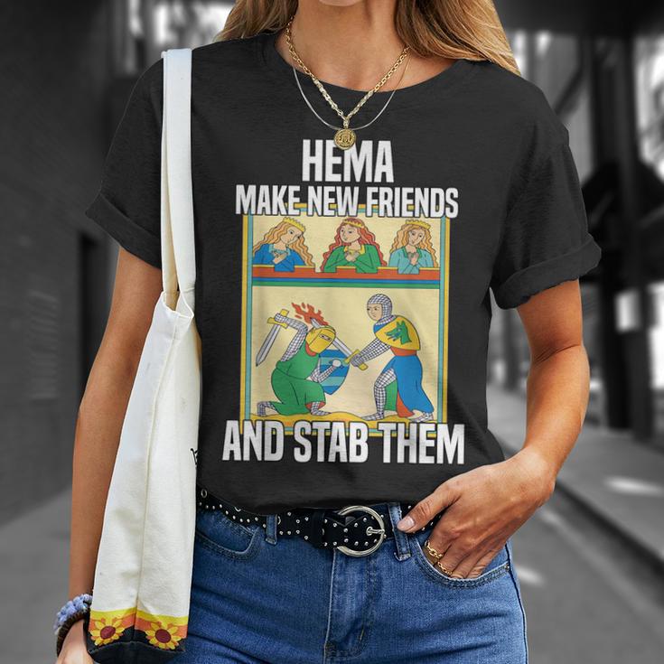 Medieval Sword Fighting Traditions And Tournaments Hema T-Shirt Geschenke für Sie