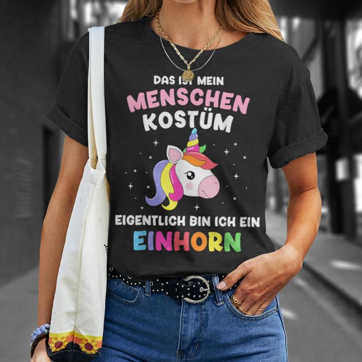 Mein Menschen Bin Einhorn For Carnival T-Shirt Geschenke für Sie