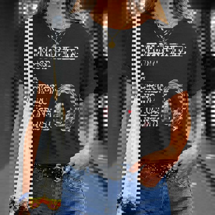 Melophile Definition A Person Who Loves Music T-Shirt Gifts for Her