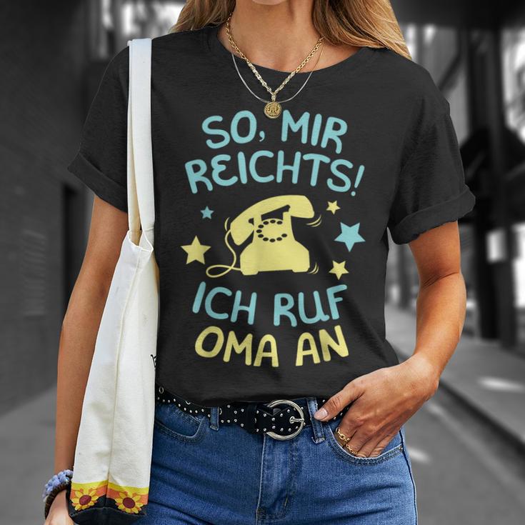 Mir Reichts Ich Ruf Oma An Grandchildren Saying Grandson Children's T-Shirt Geschenke für Sie