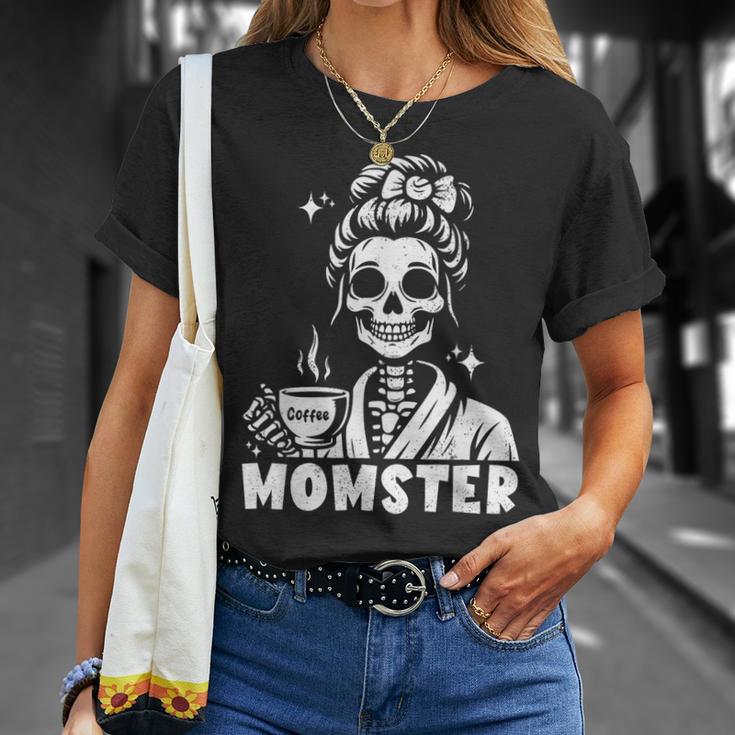 Momster Skeleton Tattoo Coffee Mum Gothic Outfit T-Shirt Geschenke für Sie