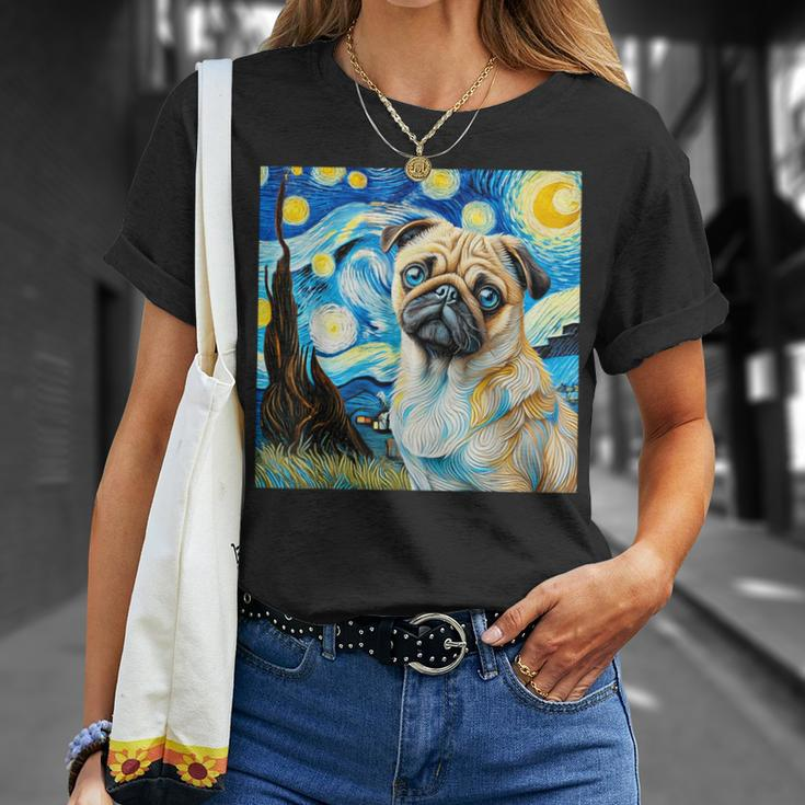 Mops Unter Dem Sternenhimmel T-Shirt Geschenke für Sie