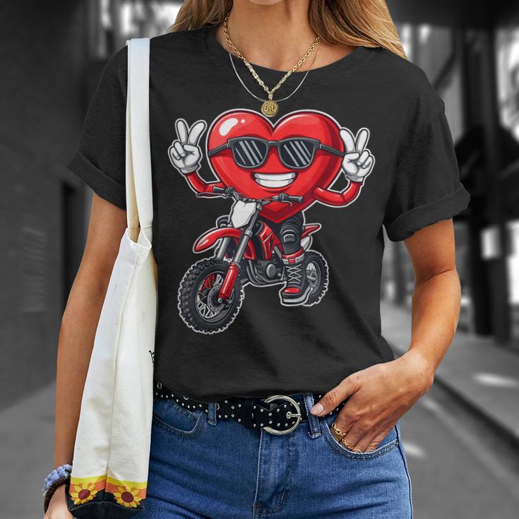 Motocross Heart Dirt Bike Valentines Day Motorcycle Boys T-Shirt Gifts for Her Motocross Heart Dirt Bike Valentines Day Motorcycle Boys T-Shirt Gifts for Her