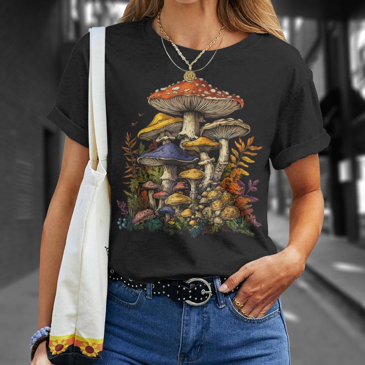 Mushroom Motif For Mushroom Lovers Mushroom Lovers Mushroom Colle T-Shirt Geschenke für Sie