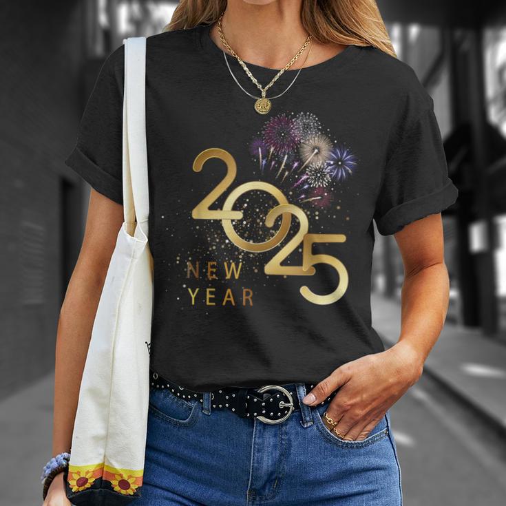 New Year's Eve Party Supplies 2025 Happy New Year Fireworks T-Shirt Geschenke für Sie