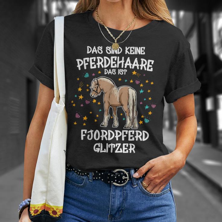 Norwegian Fjord Horse Glitter Horse Riding Fjordi T-Shirt Geschenke für Sie