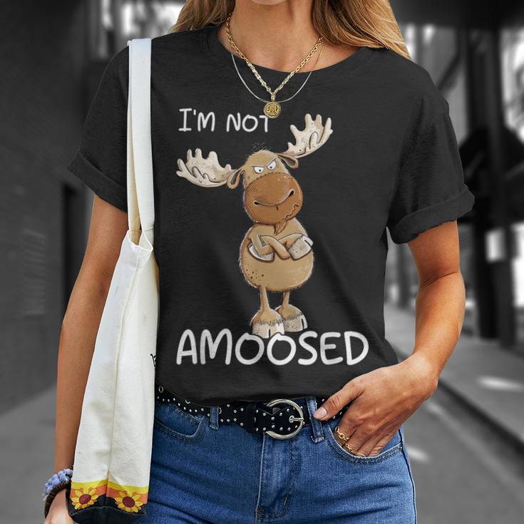 Not Amoosed Moose I Nö Fun Elk Word Game I No Statement T-Shirt Geschenke für Sie