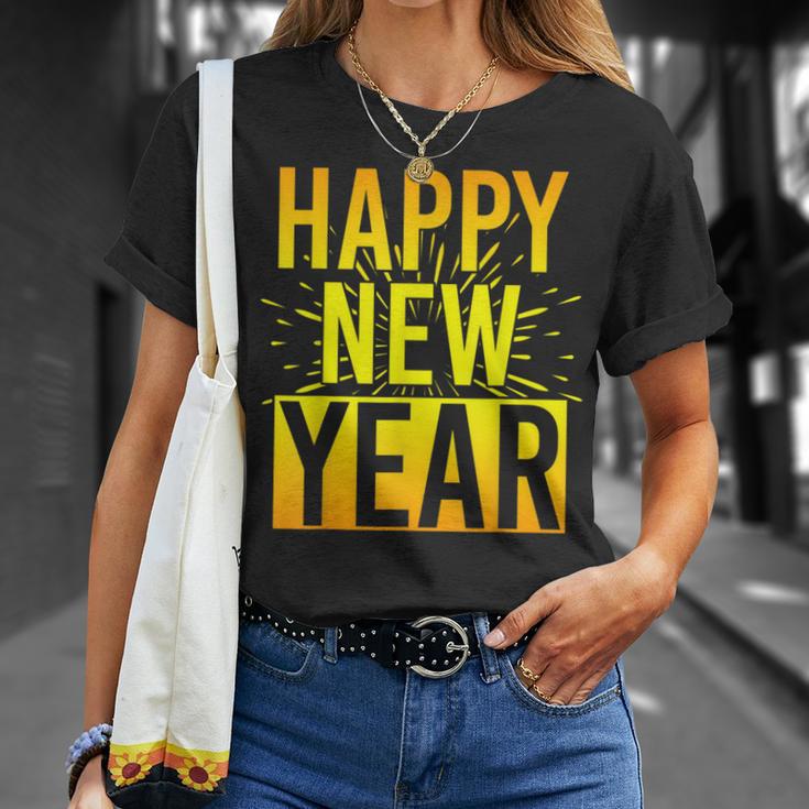 Nye New Year's Eve Party Confetti Fireworks Happy New Year T-Shirt Geschenke für Sie