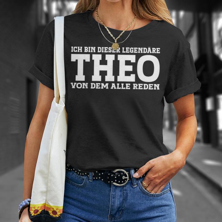 Theo First Name Name Saying Theo T-Shirt Geschenke für Sie