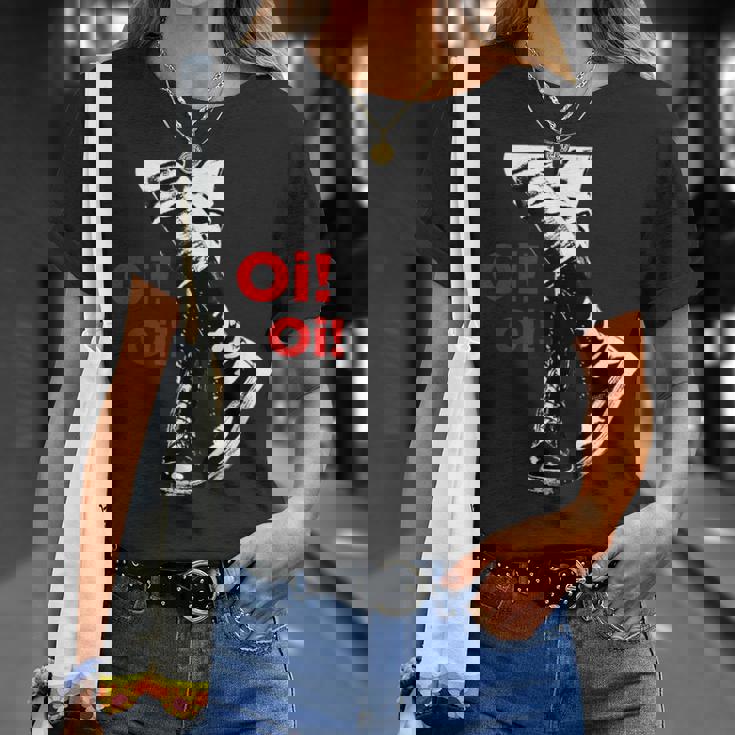 Oi Oi Skinhead Ska Street Punk Hardcore Punk Camiseta unisex Regalos para ella
