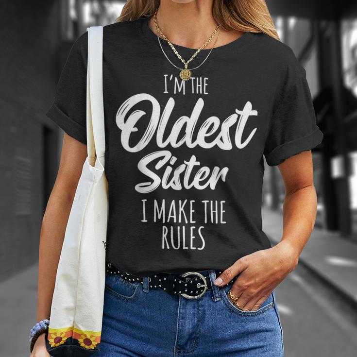 Oldest Sister I Make The Rules Matching Sister T-Shirt Geschenke für Sie