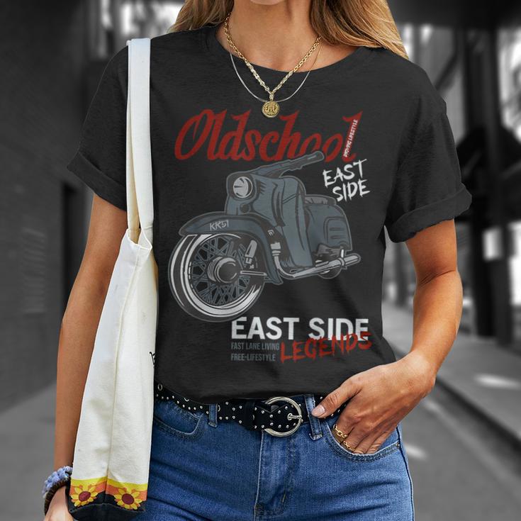 Oldschool Schwalbe Tuning Kr51 Simson Ddr Mofa Moped T-Shirt Geschenke für Sie