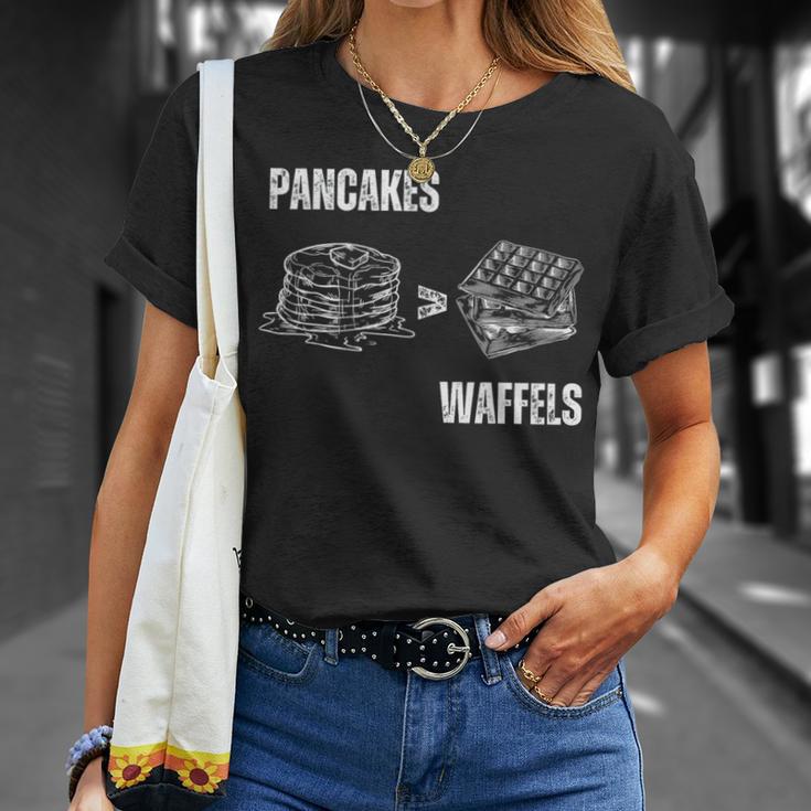 Pancakes Over Waffles T-Shirt Geschenke für Sie