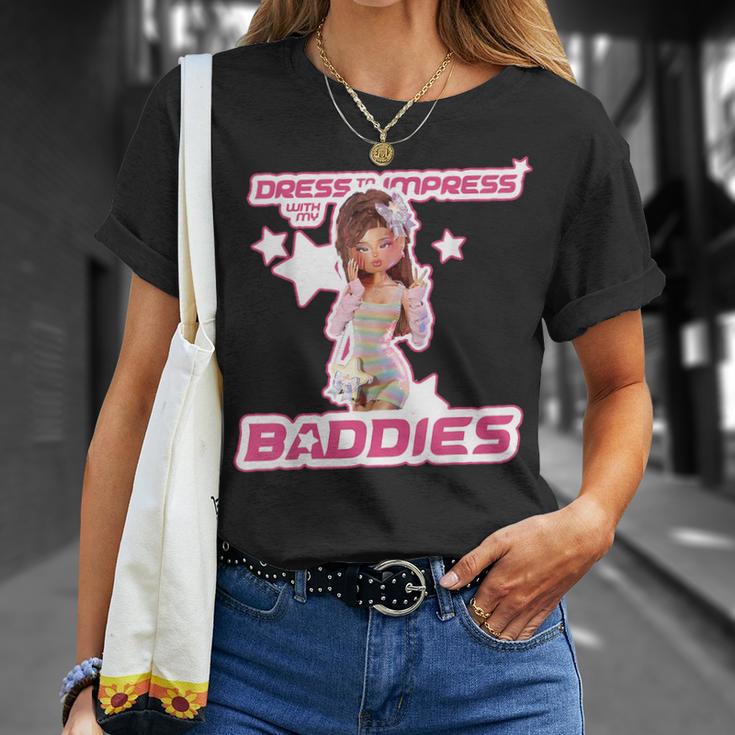 Play Dress To Impress With My Baddies Runway Diva Dti Robux T-Shirt -  Seseable