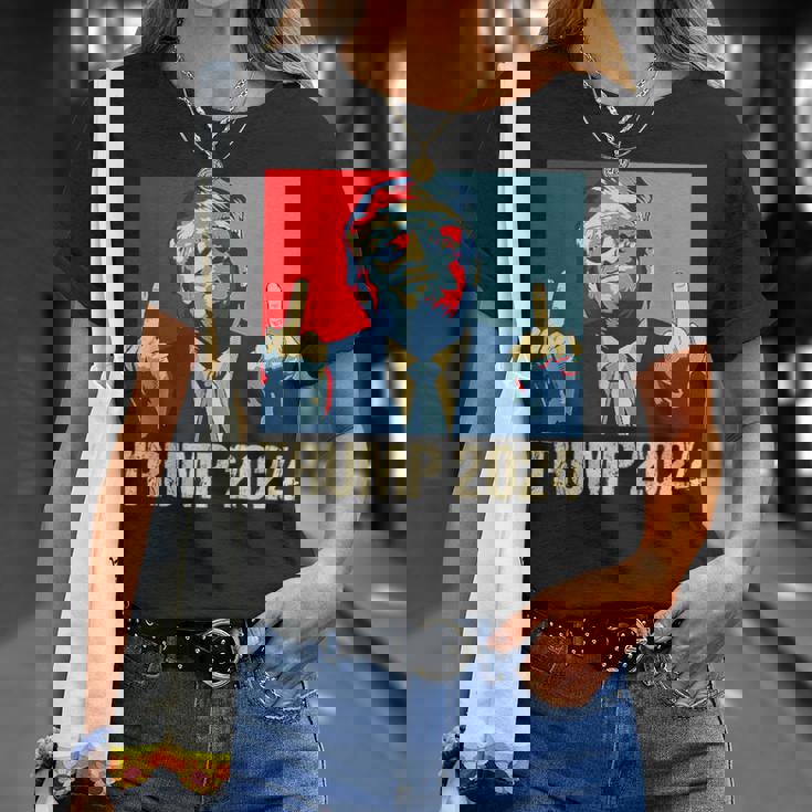 Pro Trump 2024 I'll Be Back Póster De Partidarios Republicanos Camiseta unisex Regalos para ella
