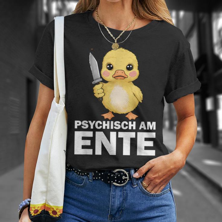 Psychisch Am Ente Crazy Duck Party T-Shirt Geschenke für Sie