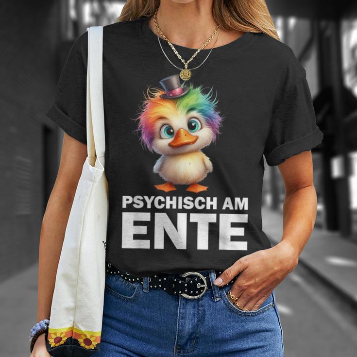 Psychisch Am Ente Crazy Duckintage Party Motif T-Shirt Geschenke für Sie