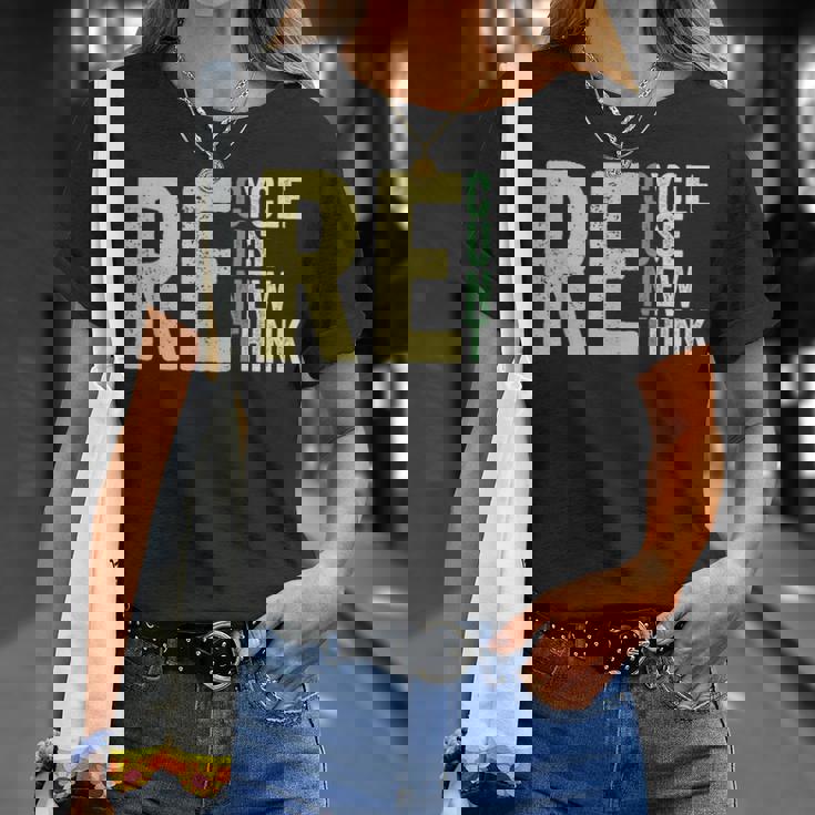 Recycle Reuse Renew Rethink Earth Day Environmental Activism T-Shirt ...