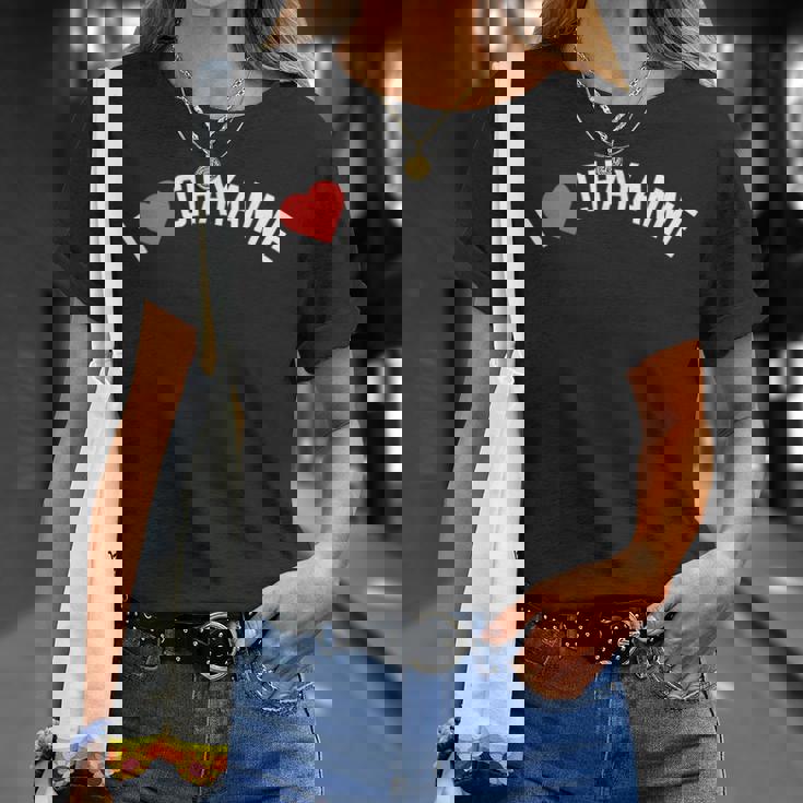 Regalo Para El Primer Nombre Chayanne I Love Chayanne Camiseta unisex Regalos para ella