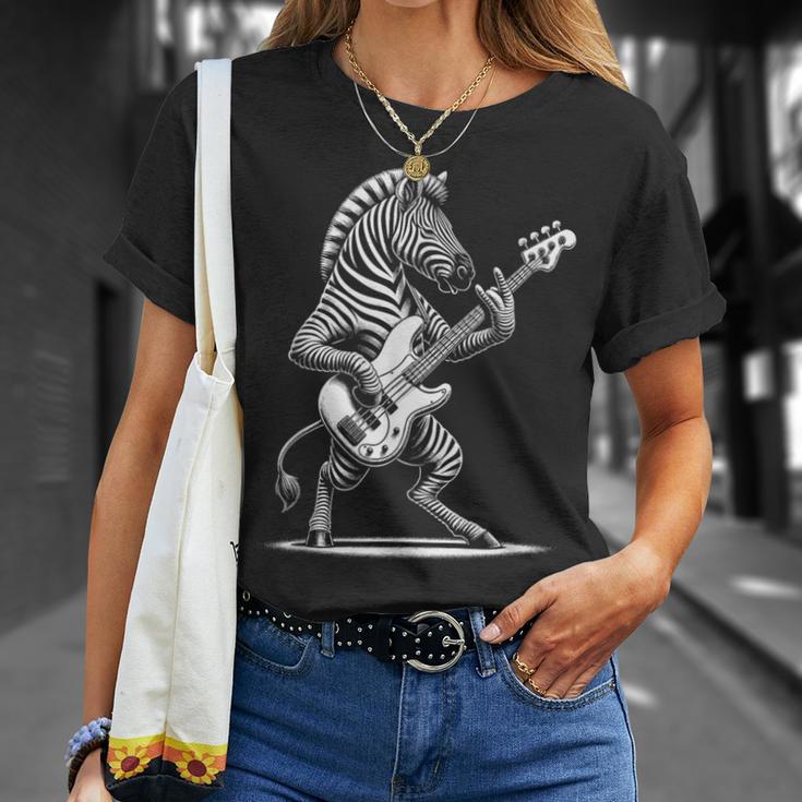 Rock N Roll Zebra Guitar Zebra Print T-Shirt Geschenke für Sie