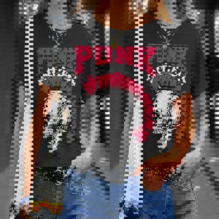 Rock And Roll Musik & Festival I Damen & Herren Punk Is Not Dead I Punker & Anarquía Para Punk Rock Small Camiseta unisex Regalos para ella