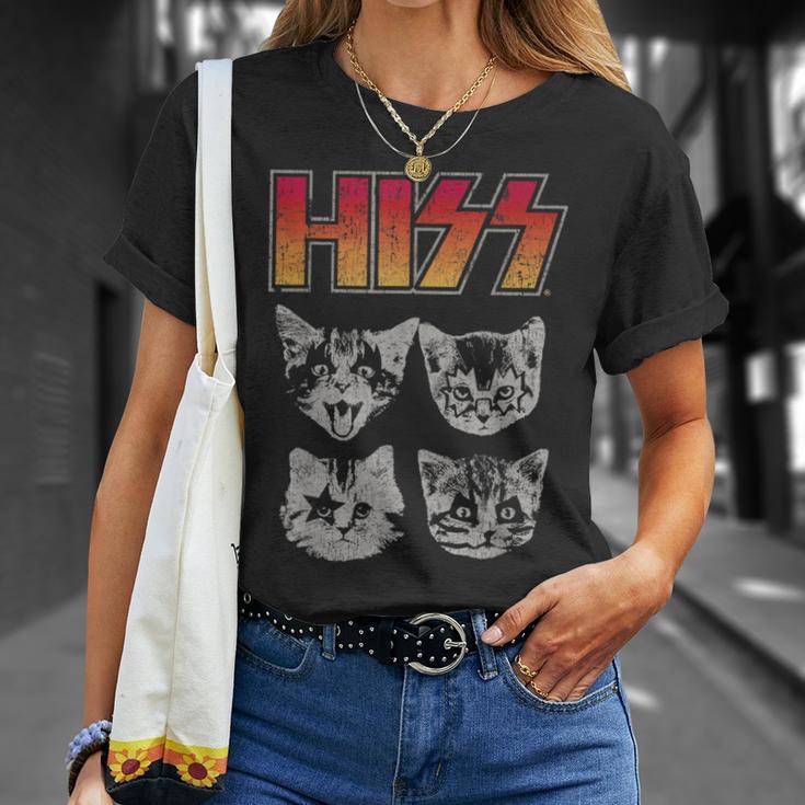 Hiss Cat Cats Kitten Rock Music Cat Lovers Hiss T-Shirt Geschenke für Sie