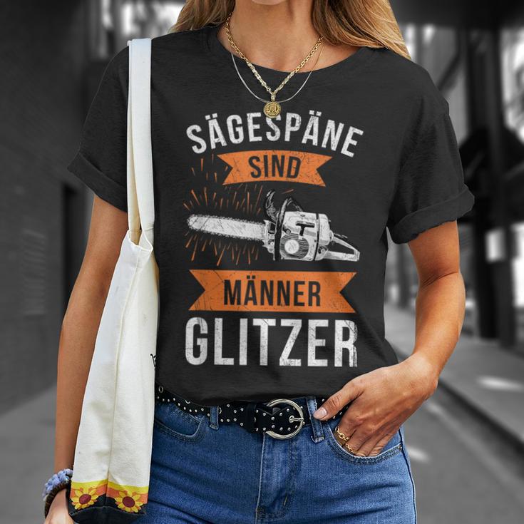 Sägespäne Sind Männerglitzer Lumberjack Forestry T-Shirt Geschenke für Sie