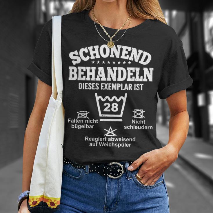 Schonend Behandeln 28 Birthday Man Woman Decoration 28 Years T-Shirt Geschenke für Sie