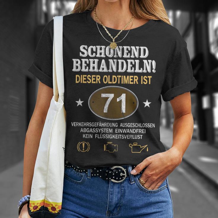 Schonend Behandeln Oldtimer Ist 71 Jahre 71St Birthday T-Shirt Geschenke für Sie