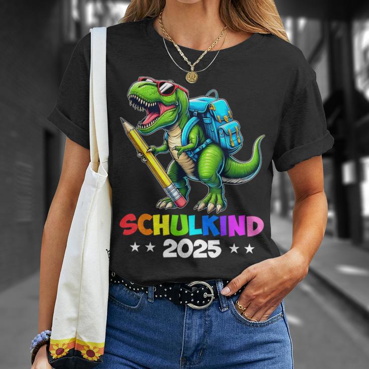 Schulkind 2025 DinoRex Jungen Dinosaurier Einschulung T-Shirt Geschenke für Sie