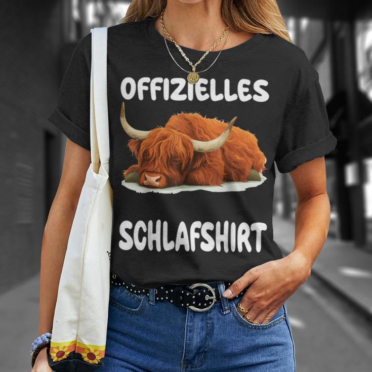 Scottish Highland Cow Official Sleep Nightdress T-Shirt Geschenke für Sie