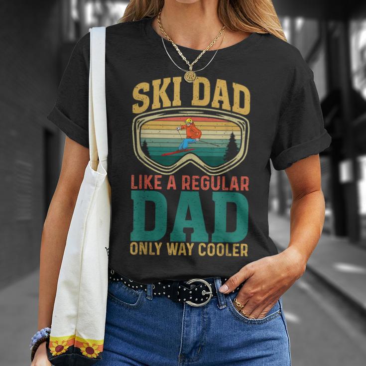 Ski Dad Like A Regular Dad Only Way Cooler Skiing T-Shirt Geschenke für Sie