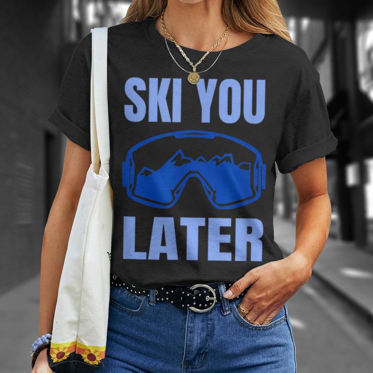 Ski You Later Ski Sayings Skiing Ski Sports T-Shirt Geschenke für Sie