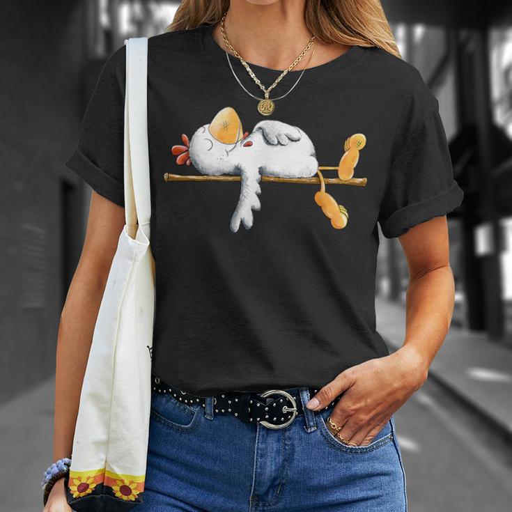 Sleeping Chicken I Hen Bird Fun I Chicken Dream T-Shirt Geschenke für Sie