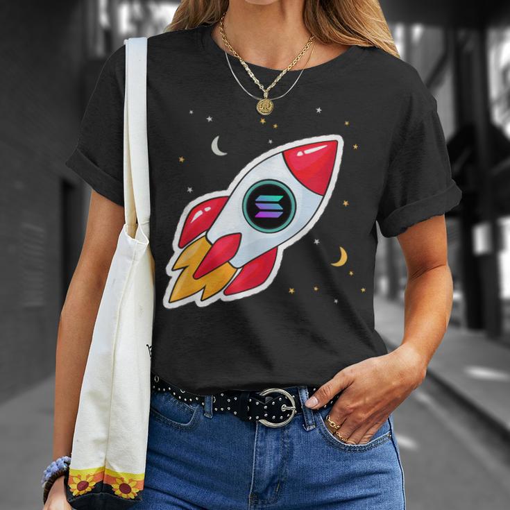 Solana Rocket To The Moon T-Shirt Geschenke für Sie