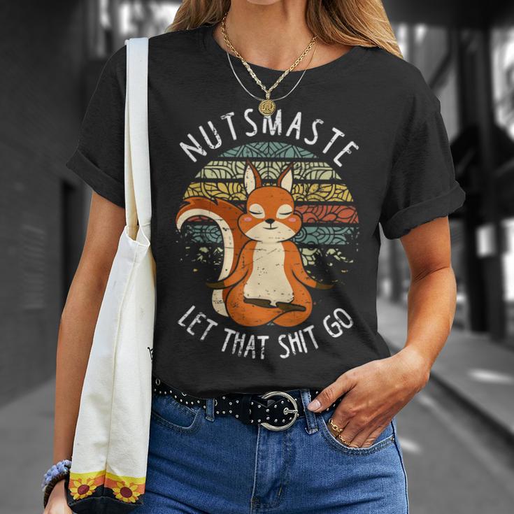 Squirrel Nutsmaste Yoga Meditation Retrointage T-Shirt Geschenke für Sie