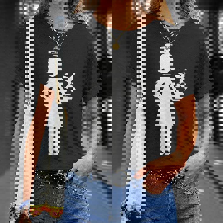 Stewardess Aeroplane T-Shirt Geschenke für Sie