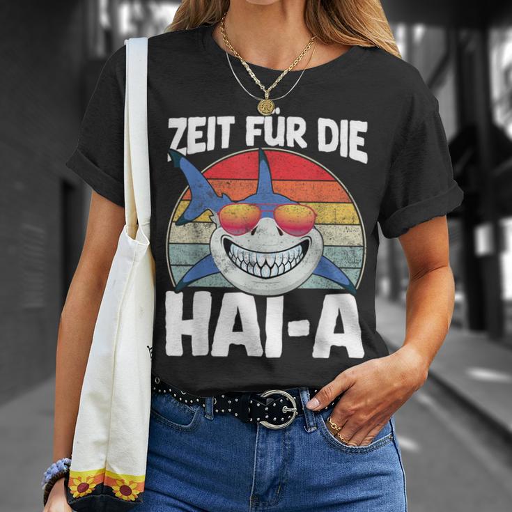 Time For The Haia Shark Sleep Tired Pyjamas Sleep T-Shirt Geschenke für Sie