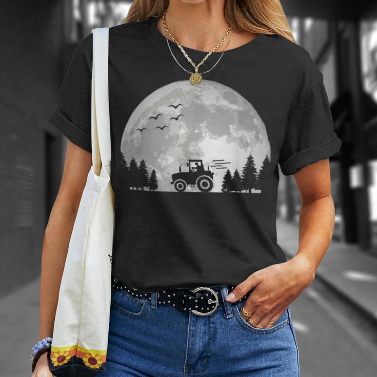 Traktorfahrer Traktor Treckerfahrer Landwirt Mond Trecker T-Shirt Geschenke für Sie